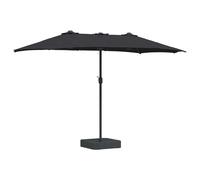 Garden Parasol Taupe 385 x 209 x 244 cm Polyester