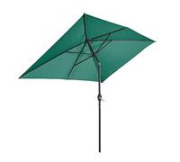 Garden Parasol Rattan Sun Shade Aluminium Crank Tilt 2x3m Green Patio Umbrella