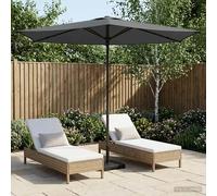 Garden Parasol Rectangular 270x270cm Anthracite Polyester UV Pop-Up Vent Locking