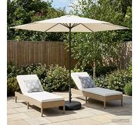 Garden Parasol Rectangular 296x296 cm Cream Polyester UV Vent Pop-up with Base+