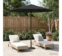 Garden Parasol Rectangular Anthracite Polyester 226x226cm UV Pop-Up Vent Outdoor