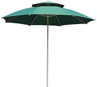 Garden Parasol Sun Parasol Umbrella Garden 2.2M Green Garden Parasols With Crank,Outdoor Sun Shade Umbrella For Beach Pool Patio, Uv Protective, 8 Ribs (Without Tilt)