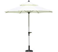Garden Parasol Sun Parasol Umbrella Garden Parasols 9Ft 2.7M Aluminum Outdoor Garden Patio Umbrella With White Polyester Cover, Large Portable Market Table Umbrella, Not Included Base (White