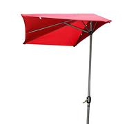 Garden Parasol,Umbrella With Crank, Outdoor Sunshade Canopy, Waterproof, Half Rectangular, Ideal For Balcony Door Window Backyard Sun Shade