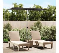 Garden Parasol With Aluminium Pole 2X1.5 M