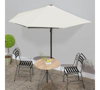 vidaXL Balcony Parasol with Aluminium Pole Sand 300x155 cm Half, Yellow