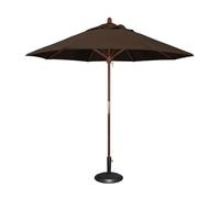 Garden Parasol with Base - Portable Outdoor Folding Table Umbrella, Solid Frame, Anti-Rust, Anti-, Customizable for Travel, Big Blue (Coffee 2.1M)