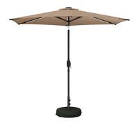 Garden Parasol Anthracite 2.7x2.7 Polyester Solar LED Tilt UV Protect Base Stand