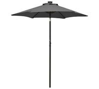 Garden Parasol with LED Lights Anthracite 200x211 cm Aluminium