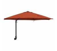 Garden Parasol with LED Strip Lights Manual Polyester and Steel Solar vidaXL