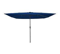 Garden Parasol with LED Strip Lights Polyester and Steel Sun Shade vidaXL
