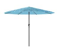 (brown, 388 x 388 x 248 cm) vidaXL Garden Parasol with Steel Pole Outdoor Umbrella Balcony Sun Parasol