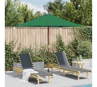 Outdoor Parasol with Wooden Pole Garden Umbrella Canopy Sun Shelter vidaXL