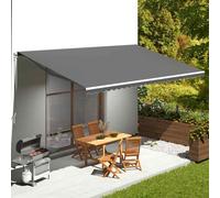 vidaXL Awning Top Sunshade Canvas Anthracite 300x250 cm UK