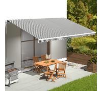 vidaXL Replacement Fabric for Awning Anthracite and White 3x2.5 m Lawn Canopy