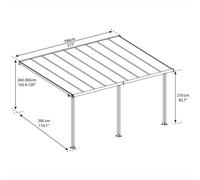 Palram - Canopia Canopia by Palram Olympia Patio Cover 3m x 5.46m - Grey Clear, Grey