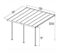Garden Patio Cover Palram Canopia Sierra Grey Outdoor