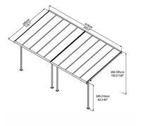 Garden Patio Cover Palram Canopia Sierra Grey Outdoor