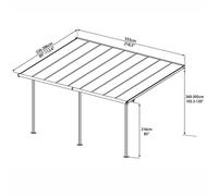 Garden Patio Cover Palram Canopia Sierra Grey Outdoor