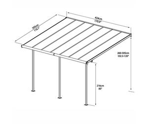 Garden Patio Cover Palram Canopia Sierra Grey Outdoor