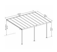 Garden Patio Cover Palram Canopia White Sierra Outdoor - Available in 7 Sizes