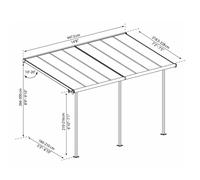 Garden Patio Cover Palram Canopia White Sierra Outdoor - Available in 7 Sizes