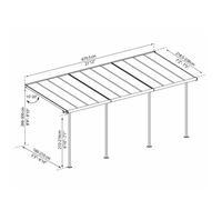 Garden Patio Cover Palram Canopia White Sierra Outdoor - Available in 7 Sizes