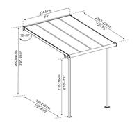 Garden Patio Cover Palram Canopia White Sierra Outdoor - Available in 7 Sizes