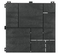 Garden Patio Interlocking Click Modular Composite Decking Floor Deck Grey Tile