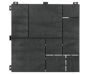 Garden Patio Interlocking Click Modular Composite Decking Floor Deck Grey Tile