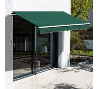 Outsunny 2.5m x 2m Garden Manual Awning Canopy - Green