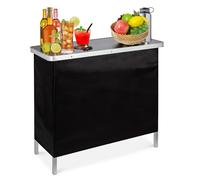 Garden Patio Portable Folding Bistro Bar Table Camping BBQ Desk with Carry Case Gr8 Garden Silver One Size