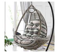Garden Patio Rattan Swing Chair Cushion, Swing Chair Cushion Pads, Egg Hammock Chair Cushion Egg Shaped Chair for Outdoor/Indoor Garden Patio Furniture Furniture Decoration Cushion (Color : Brown)