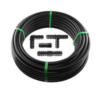 Garden/Patio Watering Irrigation Pipe,100m ldpe 13/16mm Water Supply Pipe with 25 Free Matching CONNECTORS