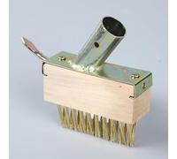 Garden Patio Weed Brush Head, Patio Wire Brush Patio Cleaner for Block Paving, Wire Broom Heads with Bracket & Scraper to Scrape Weeds and Moss Build-Up from Block Paving and Driveway (Only Head, A)