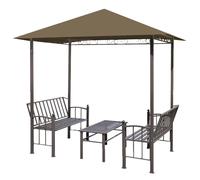 Garden Pavilion with Table and Benches Outdoor Canopy Multi Colours vidaXL