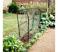 Garden Pea Hoop Arched Support Frame With Natural Jute Netting 100 Cm (W) X 34 Cm (D) X 100Cm (H)