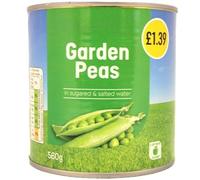 Garden Peas 560g (Pack Of 12) Fresh And Delicious Taste Of Our Living Garden Peas