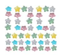 Garden Pebbles - 100pcs Star Shape Resin 2.4cm | Luminous Stones | Weather Resistant Decorative Rocks For Pathway Patio Yard Plant Pots Landscaping Outdoor Backyard Decor