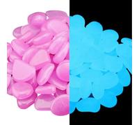 Garden Pebbles Stones,Glow In The Dark Fish Tank Rocks Outdoor For Landscaping,Yard And Walkways Garden Decor (Purple)