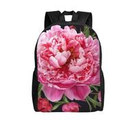 Garden Peony Backpack for Women Men Lightweight Laptop Bag Travel Rucksack Fashion Casual Daypack