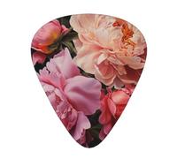 Garden Peony print Celluloid Guitar Plectrums for Acoustic Guitar Bass,Guitar Picks with Organizer Box