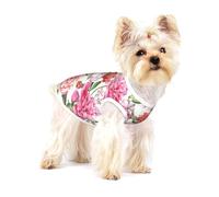 Garden Peony Print Lightweight Tank Top for Dogs Dog Shirts for Small Dogs Stretchy T Shirts Sleeveless Vest