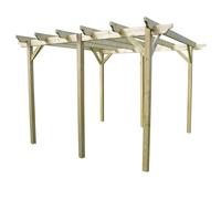 Garden Pergola 6 Post - L480 x W480 x H270 cm - Light Green Rutland County Garden Furniture Ltd Light Green One Size