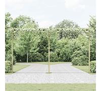 Garden Pergola Wood Green Impregnated 410 x 40 x 203 cm with Trellis and Rose Arch as Stable Trellis for Climbing Plants such as Clematis, Ivy, Grapevine, Ideal for Garden, Patio
