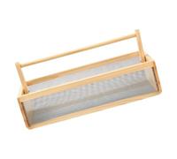 Garden Picking Basket, Wooden Frame Wire Bin with Top Handle, Open-View Organizer for Countertop Produce Display Garden Trug Produce Basket Wood Wire Organizer Counter Fruit Holder Cupboard Bin Tote