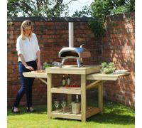 Garden Pizza Oven BBQ Table and Cover by Zest