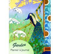 Garden Planner and Journal: Calendar and Diary for 1 Year, Starting Any Time (A soft covered large notebook with a decorative black & white interior ... Peacock range) (Gardening Gifts & Presents)