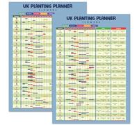 Garden Planner Grow Your Own Flowers Calendar Posters UK, A4 300gsm Waterproof, Tearproof and UV Resistant Material, The Perfect Allotment Gifts and Gardeners Gifts