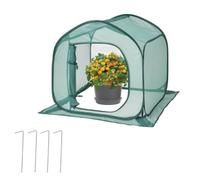Garden Plant Cover Protective Mesh Netting for Raised Beds Green 80x80x80cm | Includes 1 breathable green mesh plant cover measuring 80x80x80 cm with 4 ground nails for secure outdoor garden setup